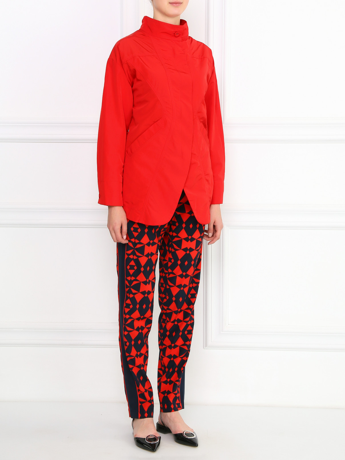 Куртка с рельефными швами и боковыми карманами Isola Marras  –  Модель Общий вид  – Цвет:  Красный