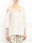 Блуза из шелка с рукавами 3/4 Alberta Ferretti  –  Модель Верх-Низ