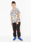 Хлопковая футболка с принтом и стразами Philipp Plein  –  МодельОбщийВид