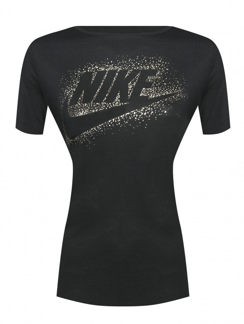 Однотонная футболка с принтом Nike - Общий вид