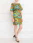 Платье из хлопка с цветочным узором Moschino Couture  –  Модель Общий вид