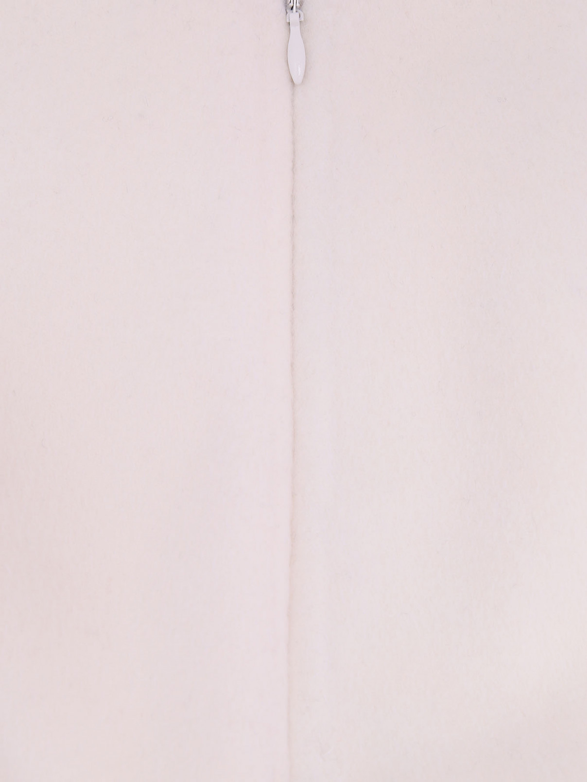 Юбка-мини из шерсти, декорированная натуральным мехом P.A.R.O.S.H.  –  Деталь1  – Цвет:  Белый