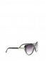 Солнцезащитные очки "кошачий глаз" в пластиковой оправе с кристаллами на дужках BVLGARI  –  Обтравка1