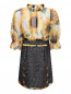 Платье шелковое с твидовой юбкой Dolce & Gabbana  –  Общий вид