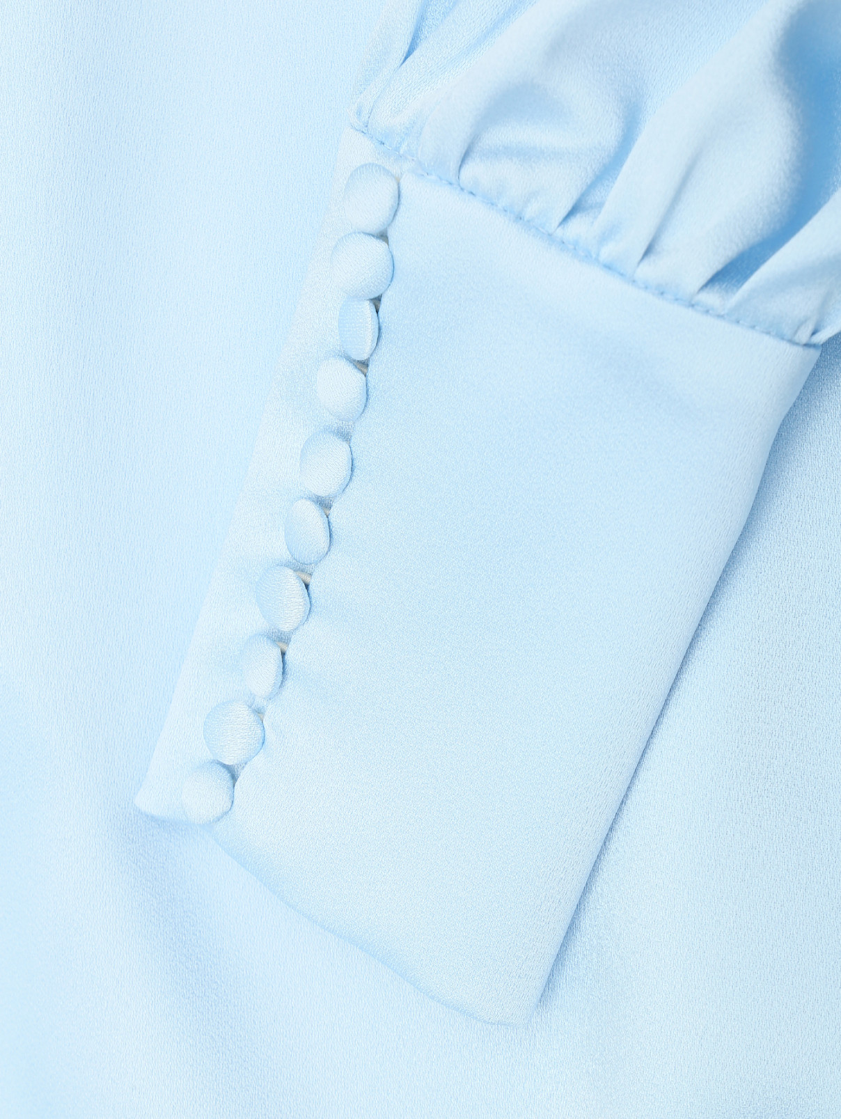 Платье миди с разрезом и декоративной сборкой Rhea Costa  –  Деталь1  – Цвет:  Синий