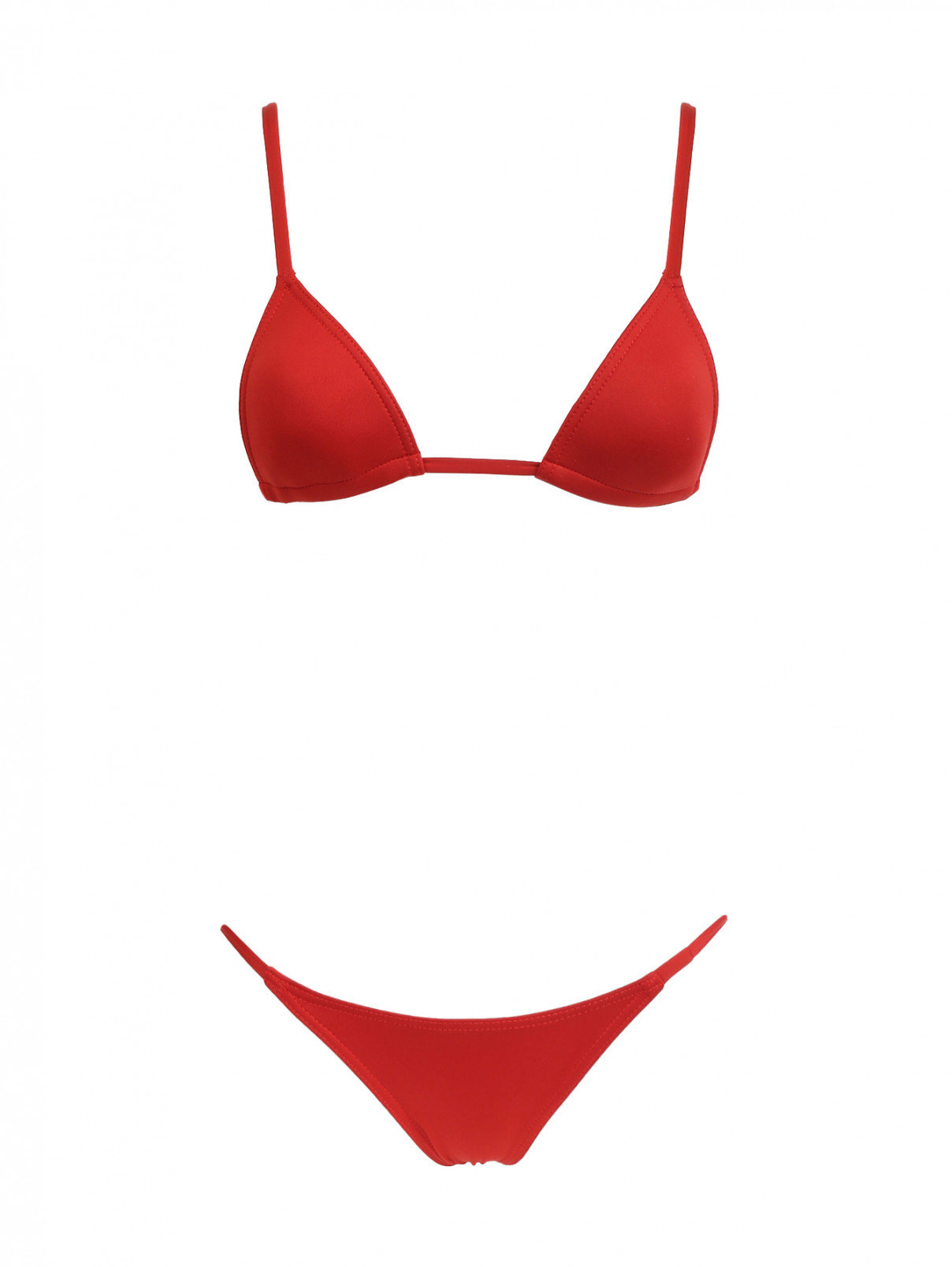 Раздельный купальник со съемным брелоком Dsquared2  –  Общий вид  – Цвет:  Красный