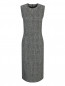 Платье-футляр из льна и шерсти декорированное стразами Ermanno Scervino  –  Общий вид
