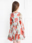 Платье из шелка с цветочным узором Dolce & Gabbana  –  Модель Верх-Низ1