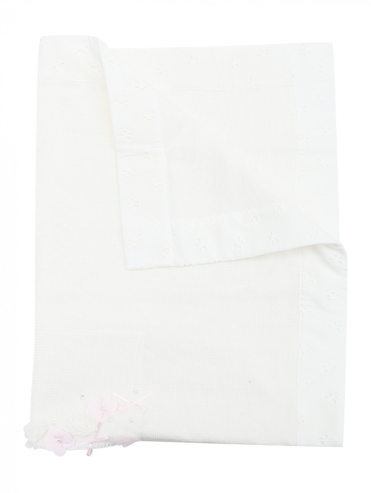 Плед хлопковый в подарочной упаковке Bimbalo  –  Общий вид  – Цвет:  Белый