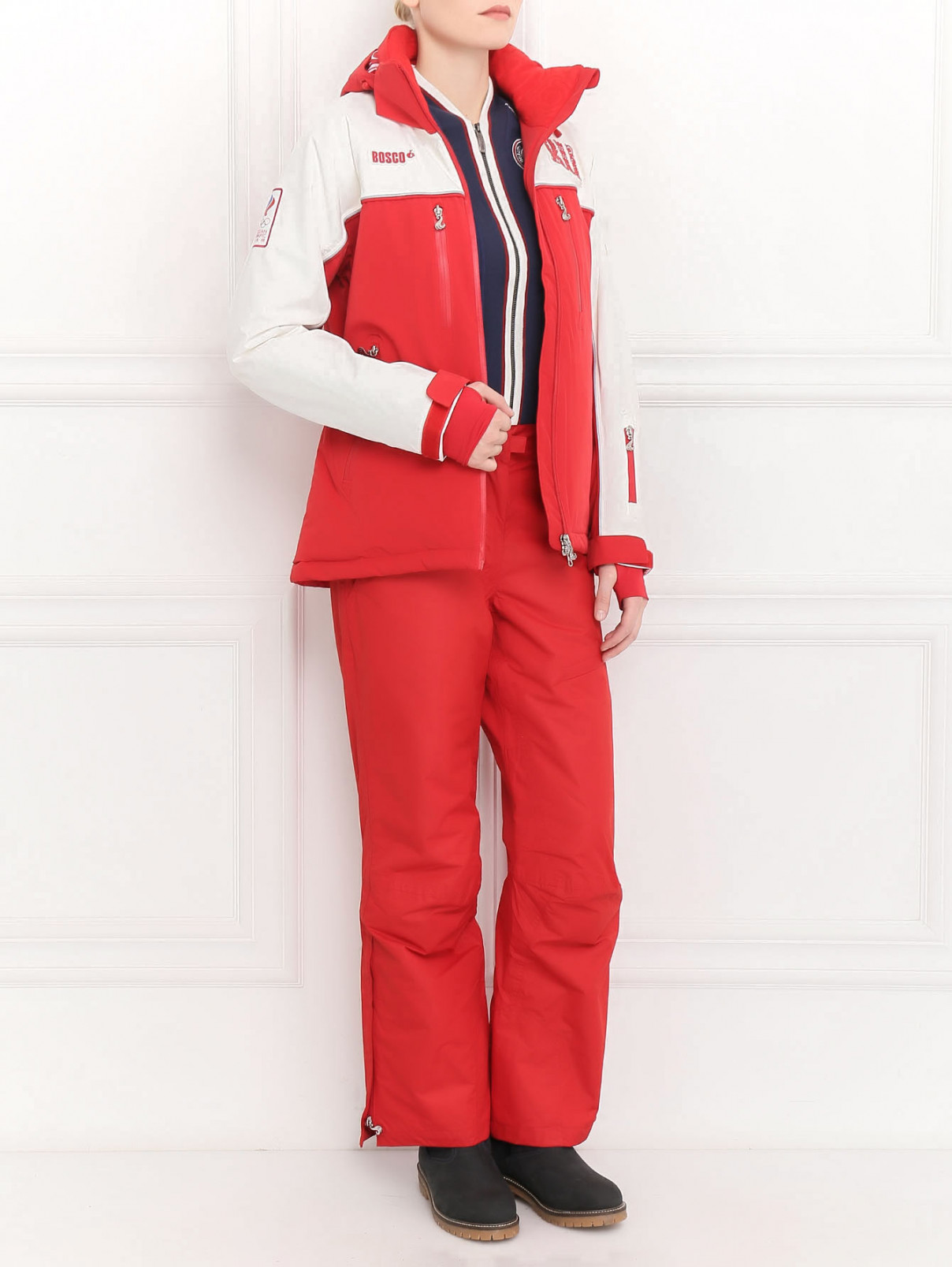 Куртка на молнии с капюшоном BOSCO  –  Модель Общий вид  – Цвет:  Красный