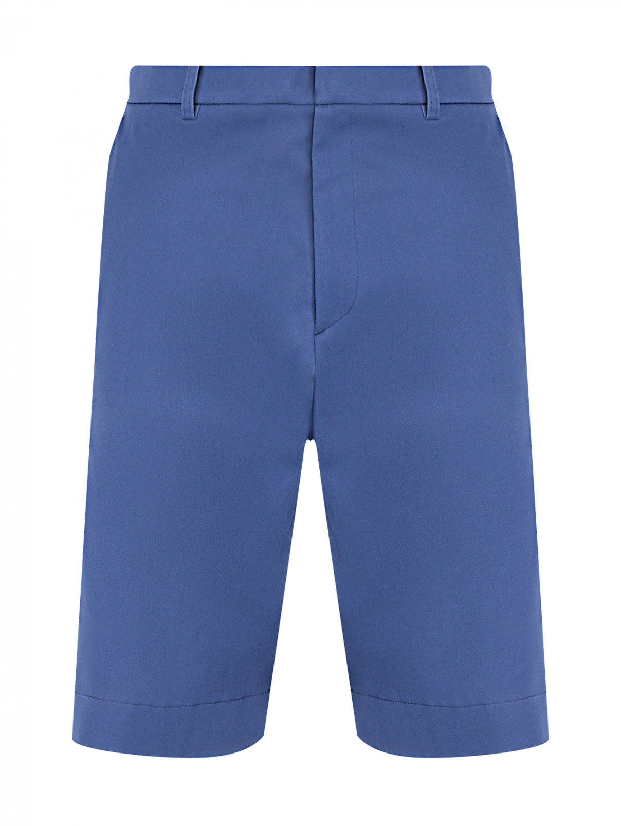 Шорты из хлопка с карманами Etro  –  Общий вид  – Цвет:  Синий