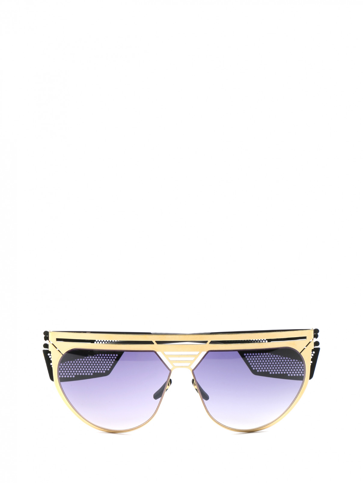 Солнцезащитные очки в металлической оправе ic! berlin  –  Общий вид  – Цвет:  Золотой