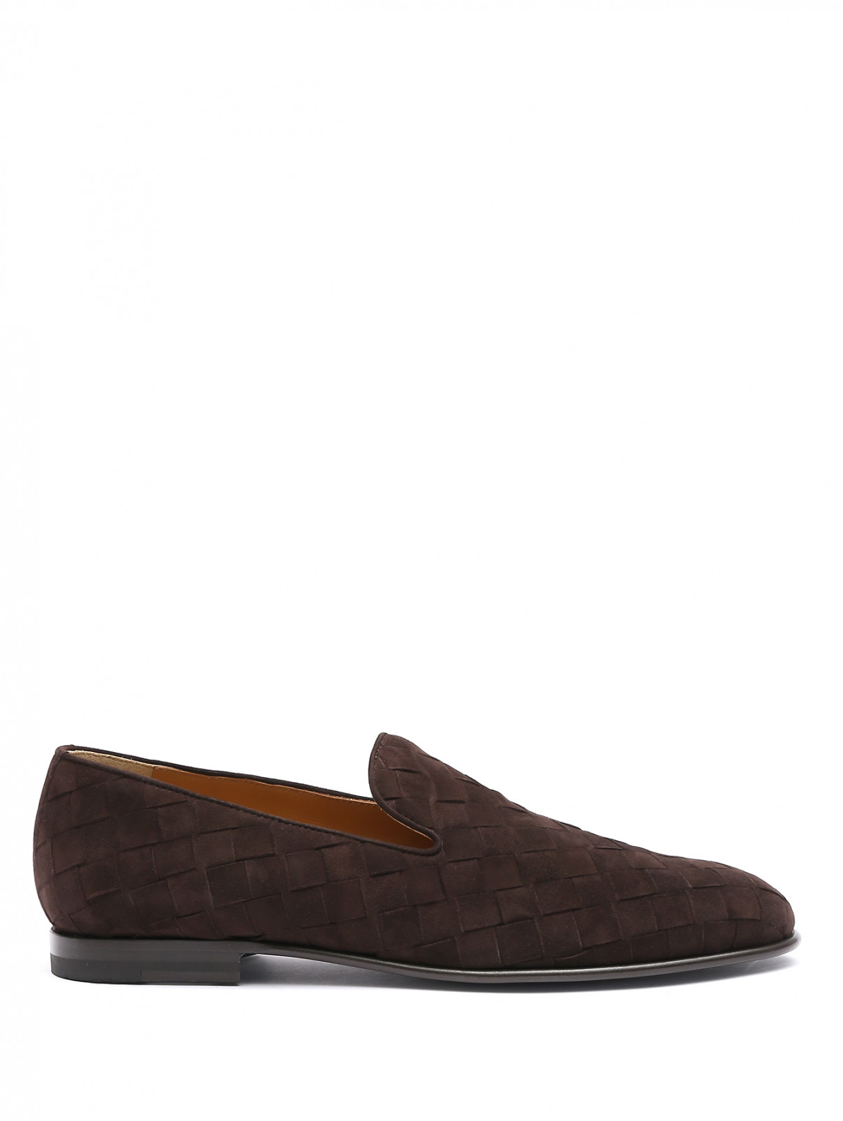 Плетеные слиперы из замши LARDINI  –  Обтравка1  – Цвет:  Коричневый