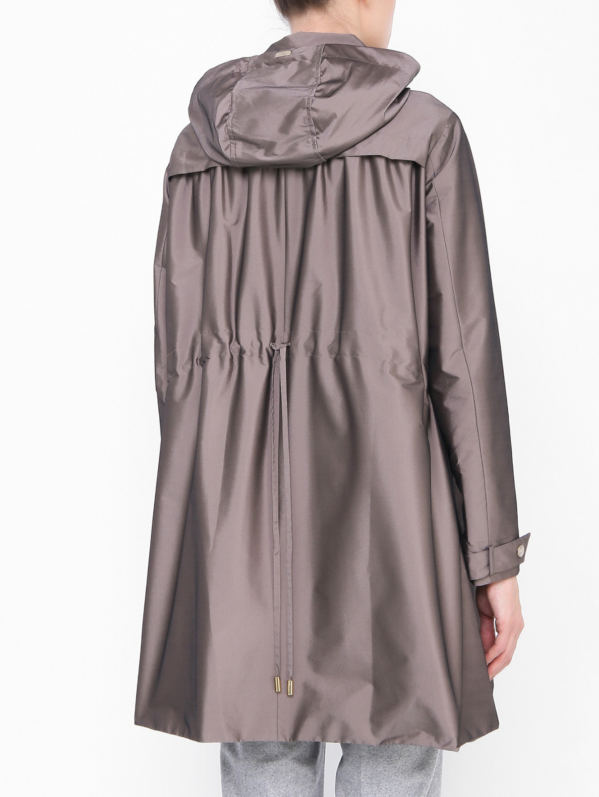 Пальто на молнии с карманами Herno  –  МодельВерхНиз1  – Цвет:  Коричневый
