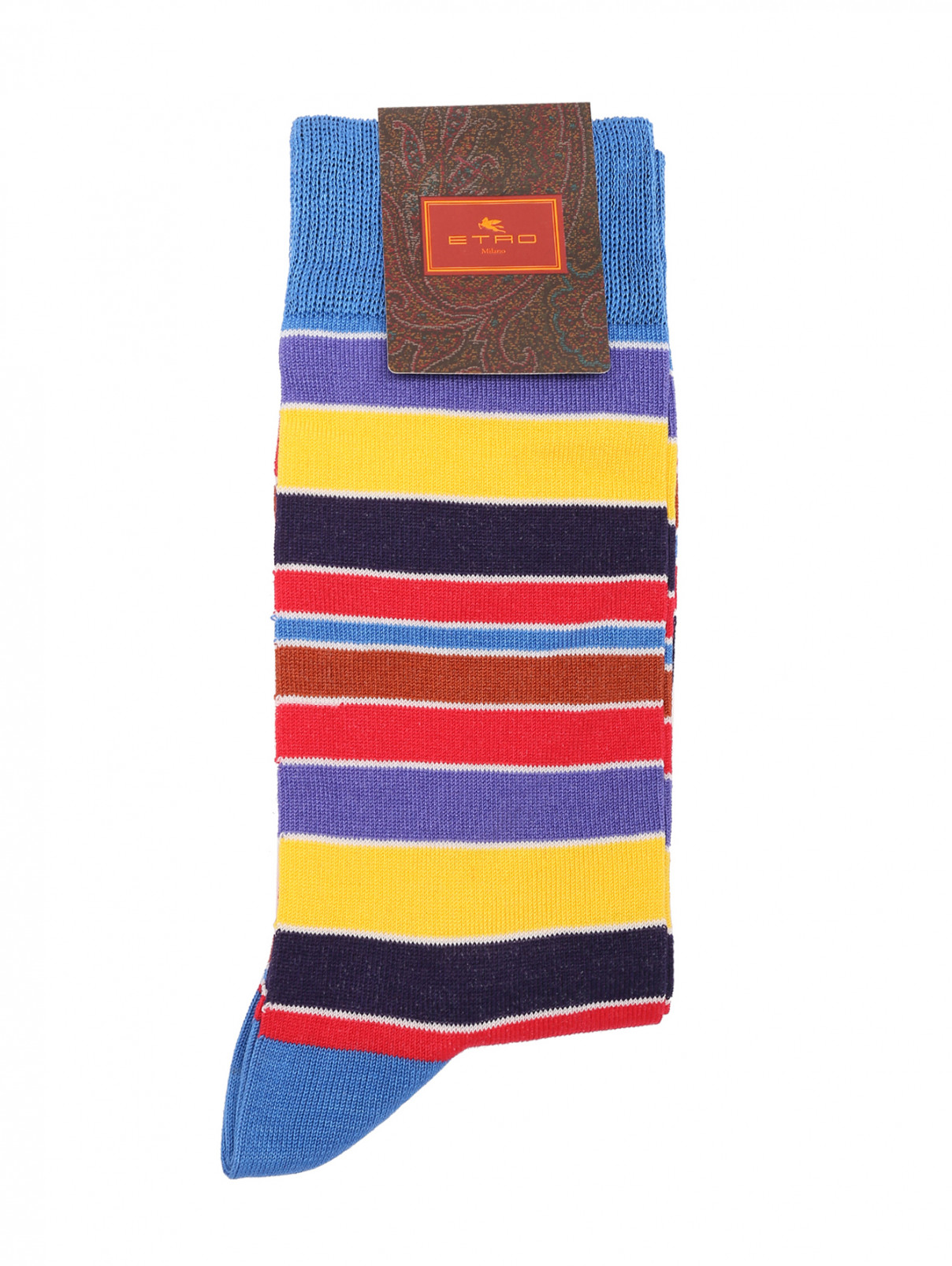 Носки из смешанного хлопка с узором "полоска" Etro  –  Общий вид  – Цвет:  Мультиколор