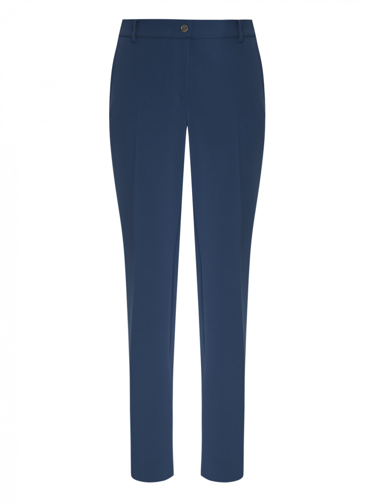 Широкие брюки прямого кроя Voyage by Marina Rinaldi  –  Общий вид  – Цвет:  Синий