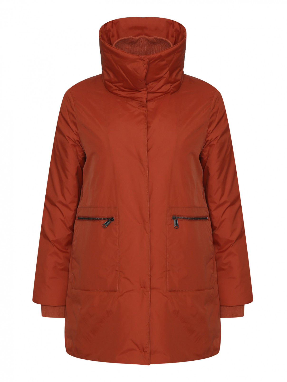Куртка на молнии с карманами Max&Co  –  Общий вид  – Цвет:  Оранжевый