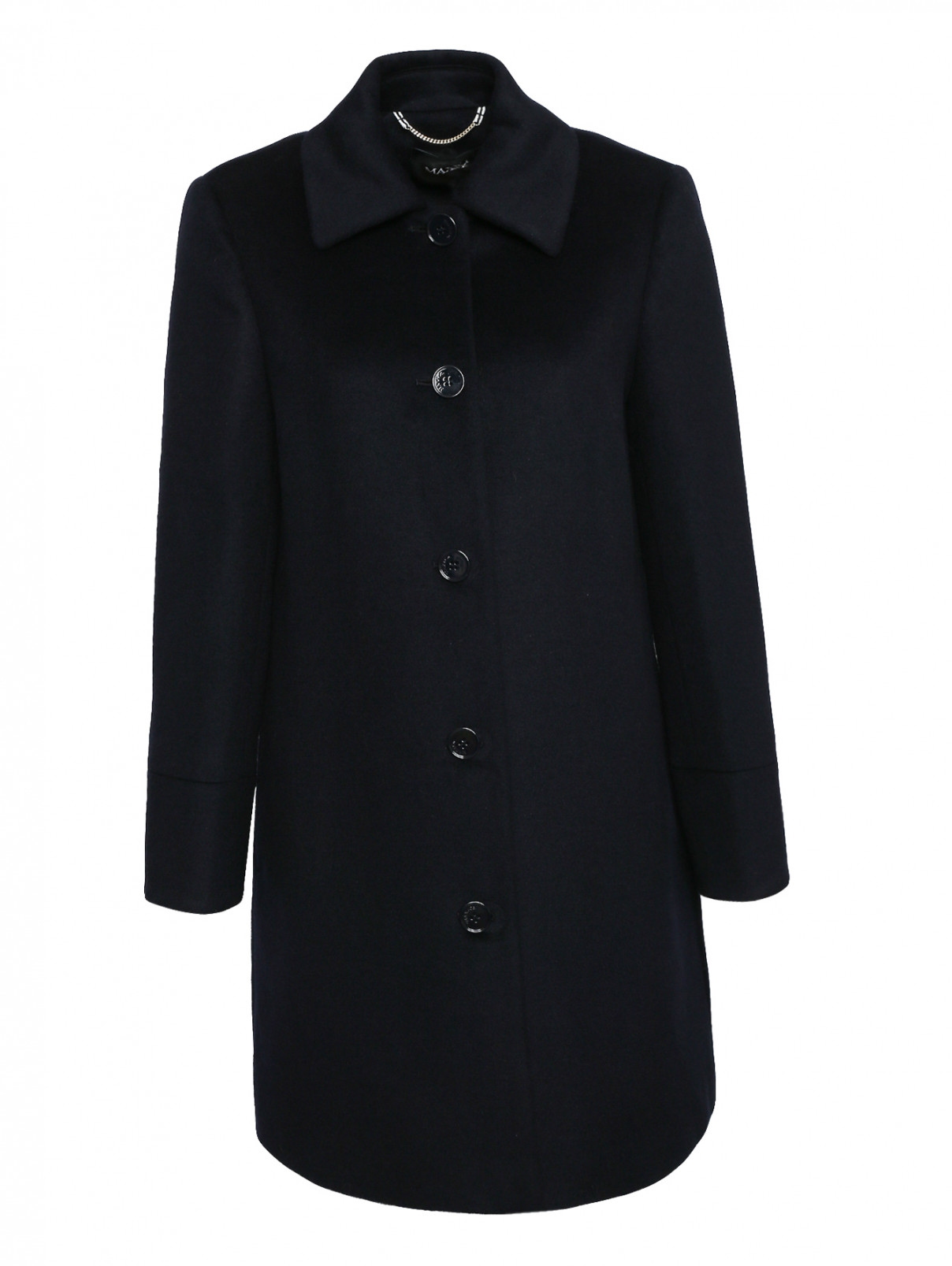 Пальто из шерсти прямого кроя Max&Co  –  Общий вид  – Цвет:  Синий
