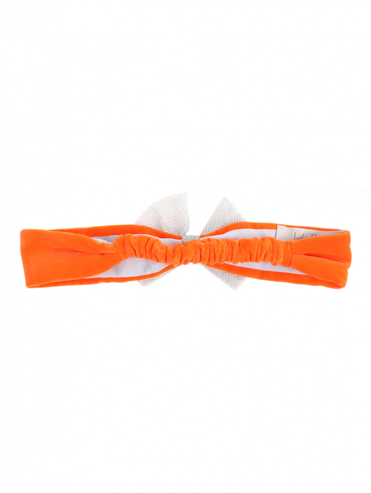 Повязка для волос с бантом Baby Dior  –  Обтравка1  – Цвет:  Оранжевый
