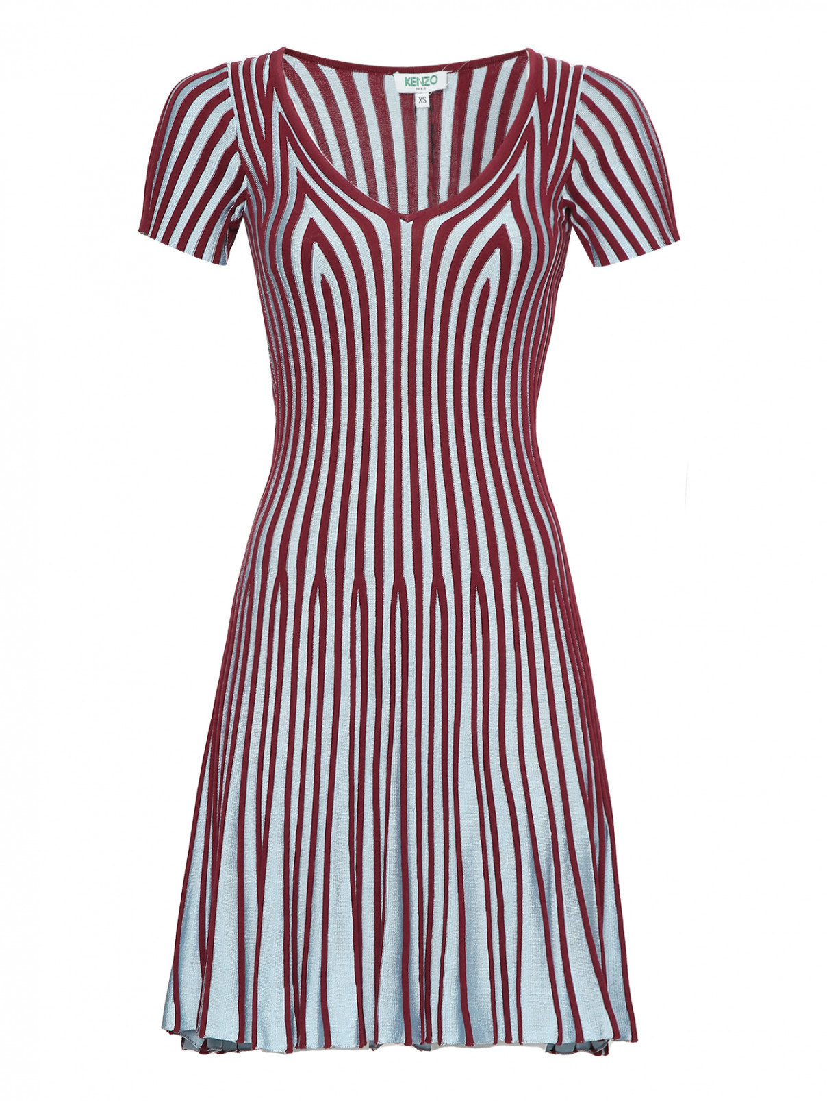 Трикотажное платье в полоску Kenzo  –  Общий вид  – Цвет:  Мультиколор