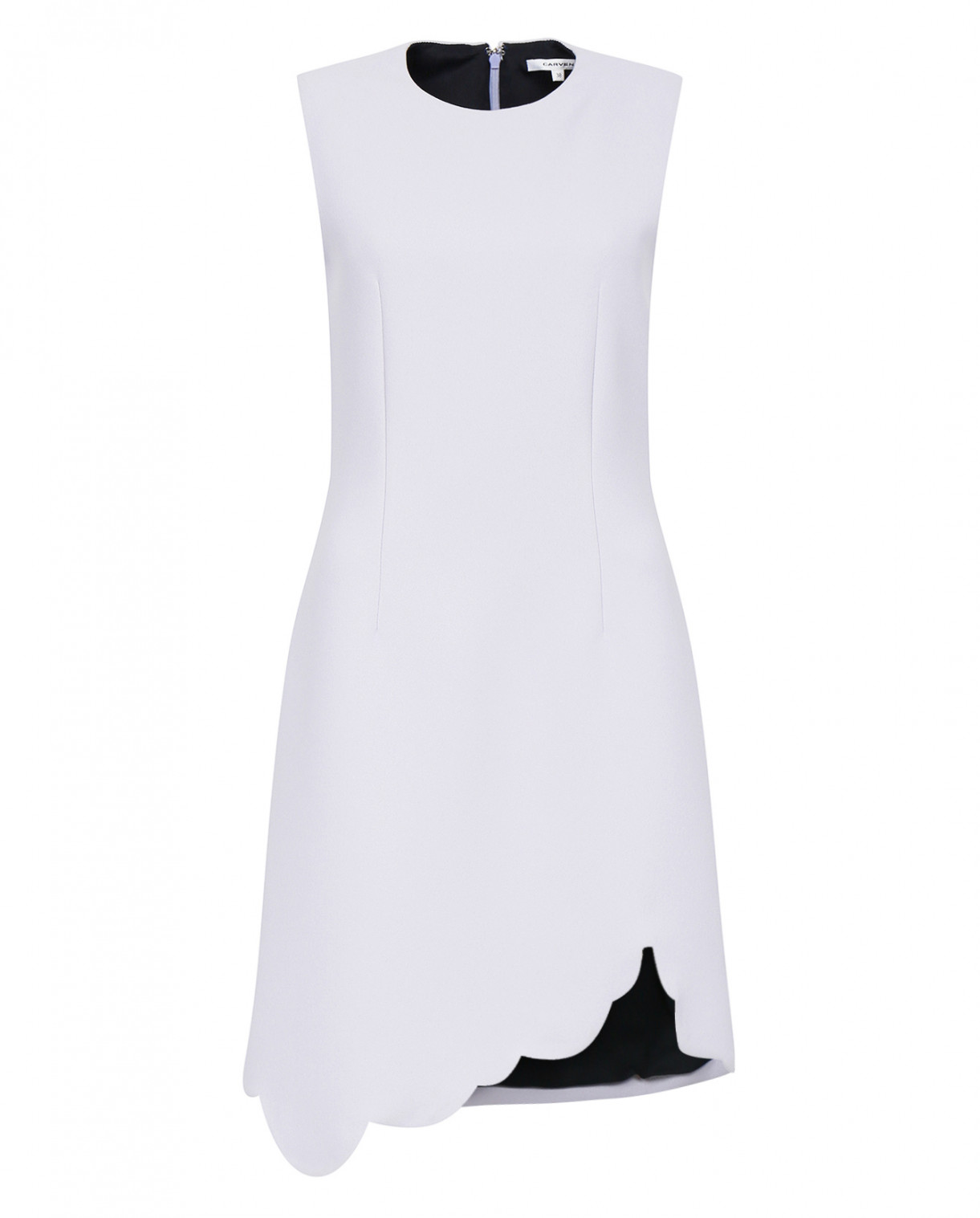 Платье-футляр с ассиметричным кроем Carven  –  Общий вид  – Цвет:  Фиолетовый