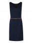 Платье-футляр из шерсти с декоративной цепочкой Moschino  –  Общий вид