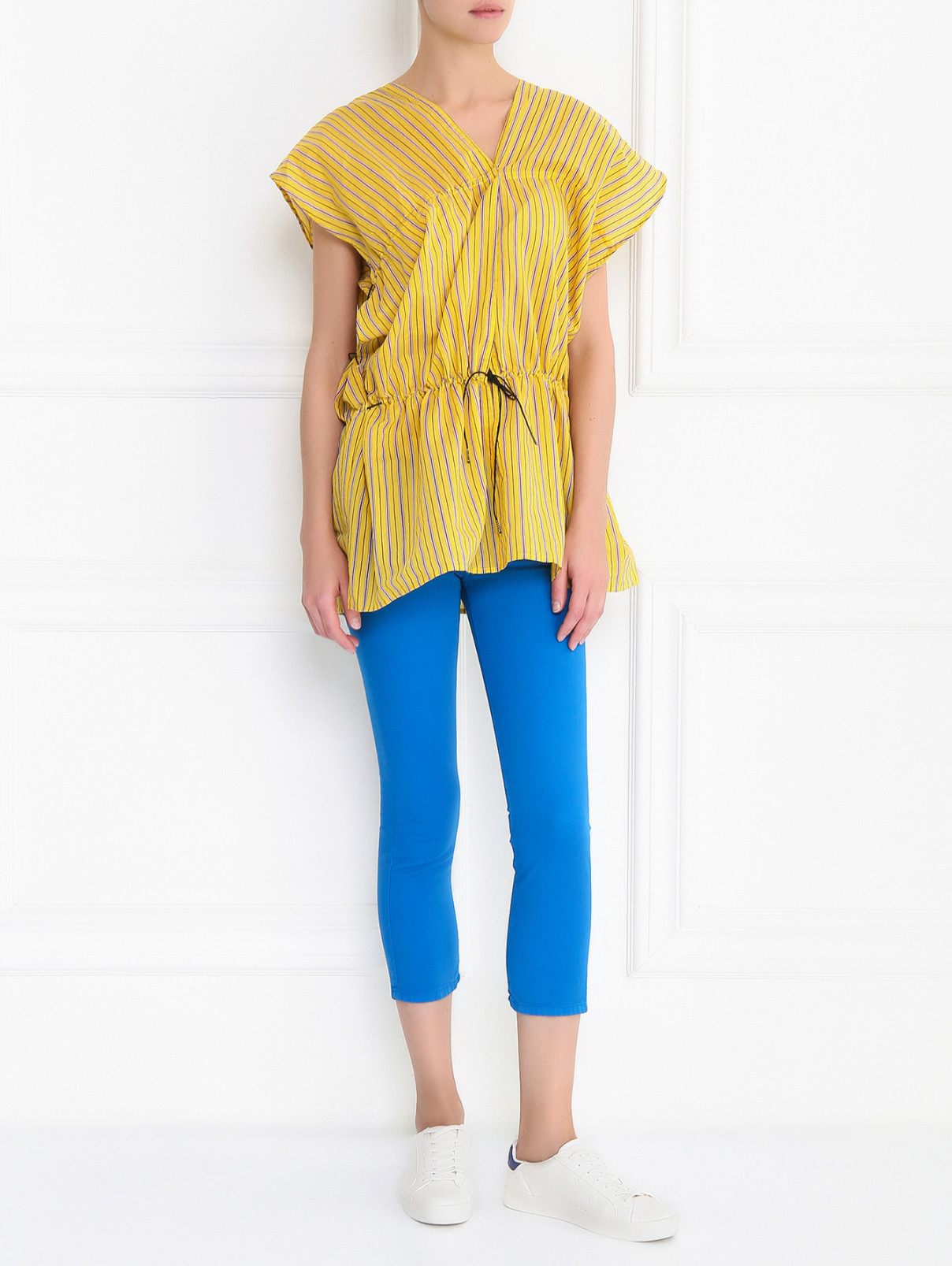 Зауженные брюки See by Chloe  –  Модель Общий вид  – Цвет:  Синий