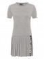 Платье из трикотажа с юбкой в складку Love Moschino  –  Общий вид