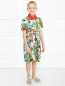 Платье из хлопка с узором и кружевной отделкой Dolce & Gabbana  –  МодельВерхНиз