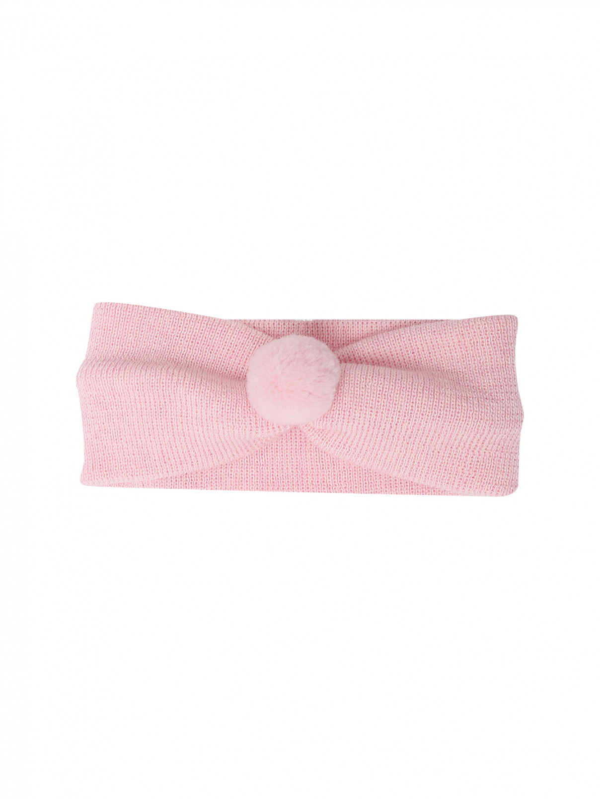 Повязка на голову из шерсти Bimbalo  –  Общий вид  – Цвет:  Розовый
