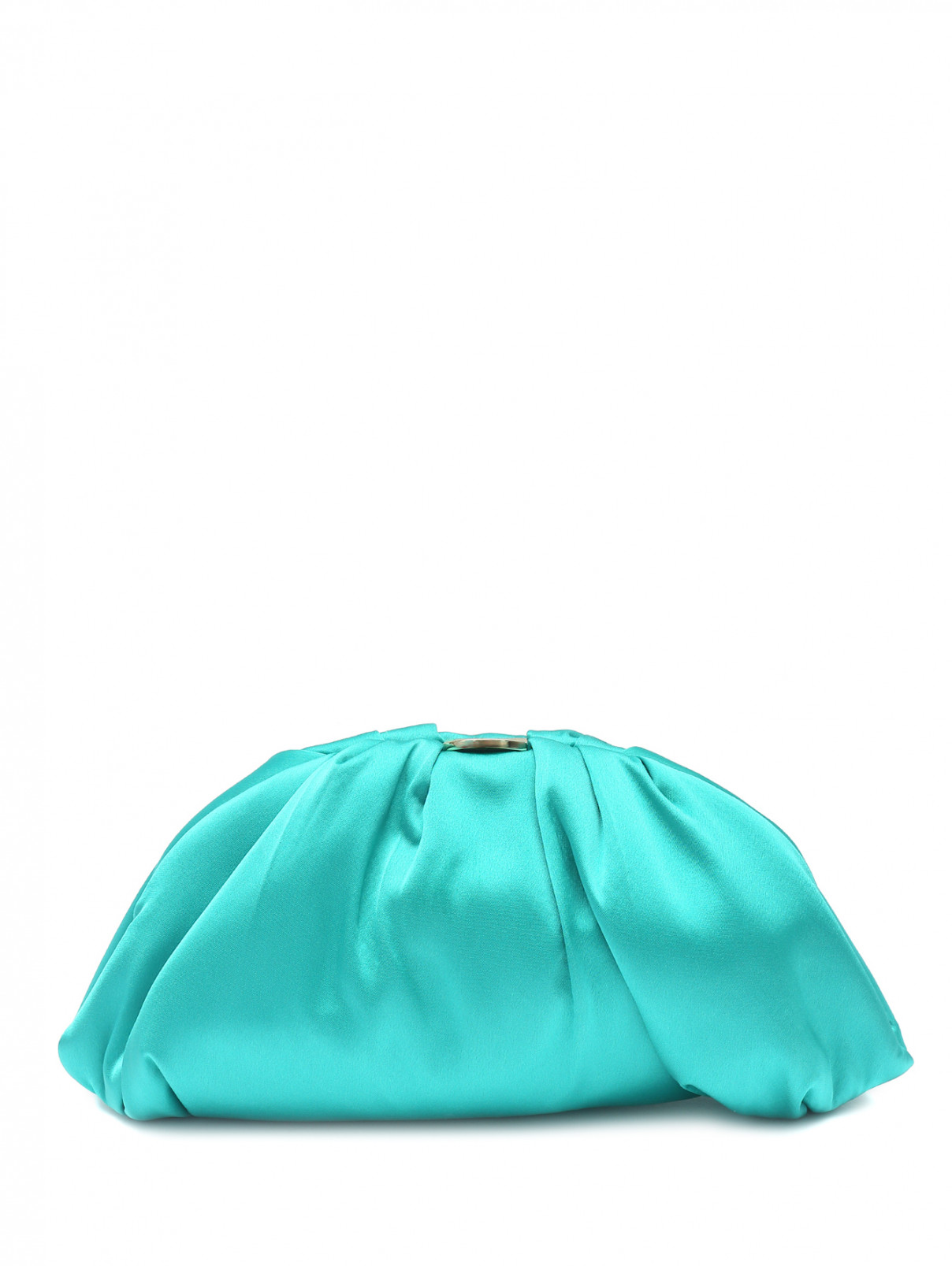Клатч из текстиля с цепочкой Luisa Spagnoli  –  Общий вид  – Цвет:  Зеленый