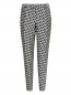 Укороченные брюки с узором и контрастной отделкой Tara Jarmon  –  Общий вид