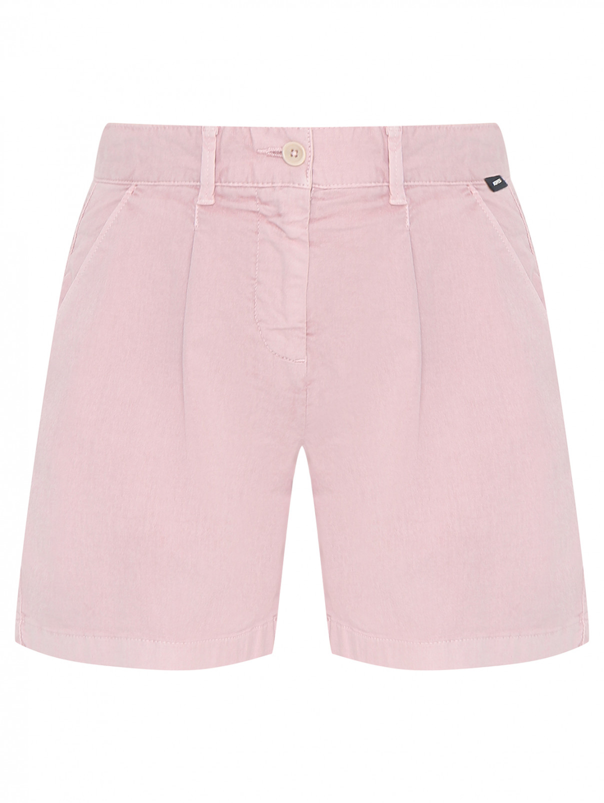 Однотонные шорты с карманами Aspesi  –  Общий вид  – Цвет:  Розовый