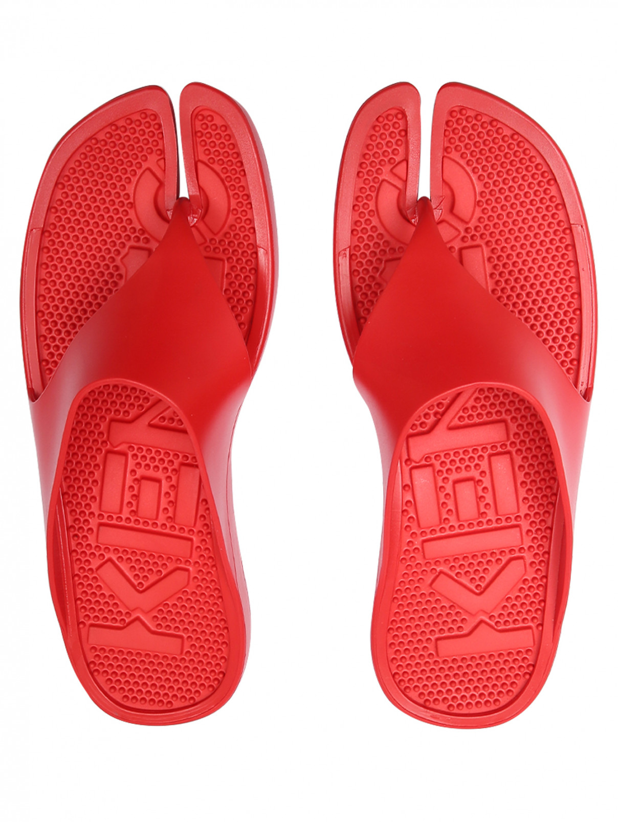 Шлепанцы с логотипом Kenzo  –  Обтравка4  – Цвет:  Красный