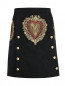 Юбка жаккардовая с аппликацией Dolce & Gabbana  –  Общий вид