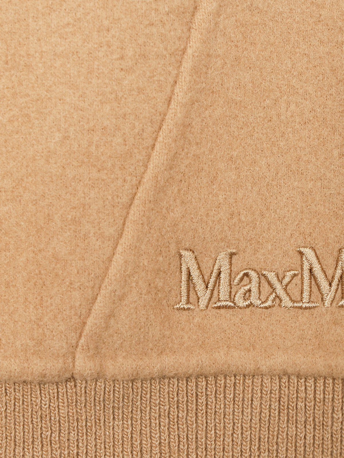 Толстовка из шерсти и кашемира с короткими рукавами Max Mara  –  Деталь  – Цвет:  Бежевый