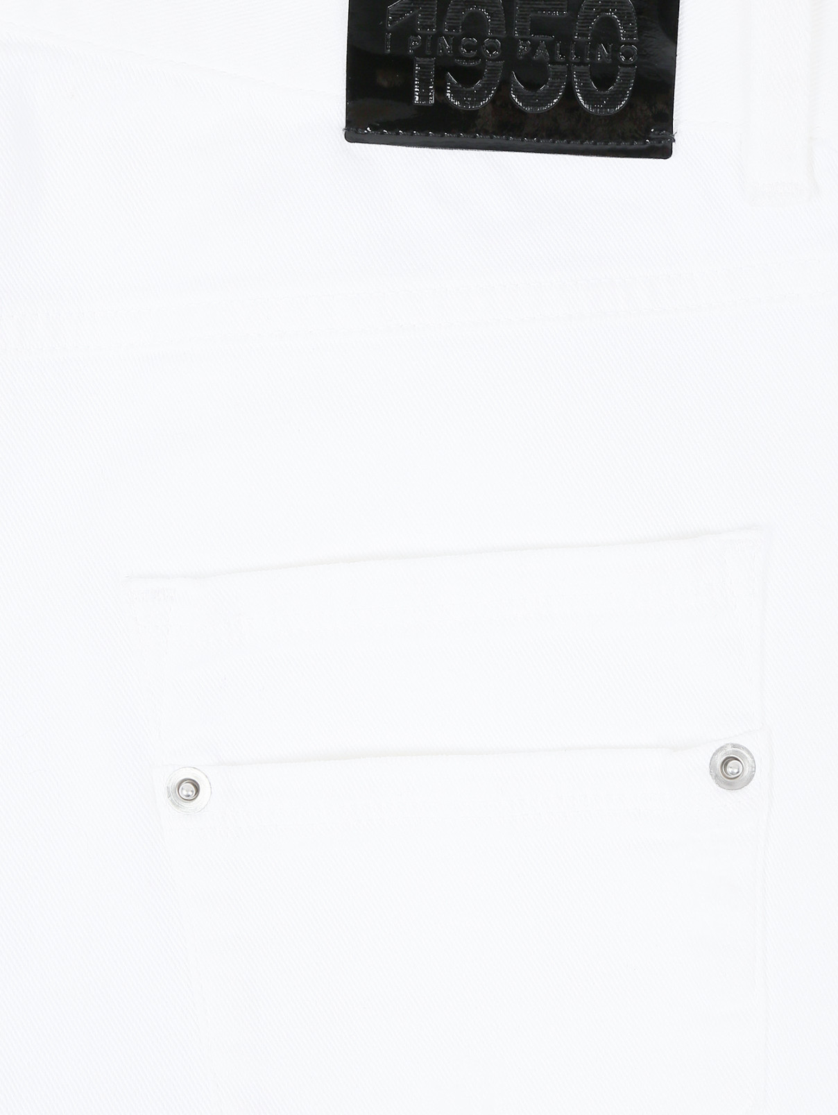 Джинсы прямого кроя с потертостями I Pinco Pallino  –  Деталь  – Цвет:  Белый