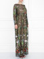 Полупрозрачное платье-макси с цветочным узором Marina Rinaldi  –  МодельВерхНиз