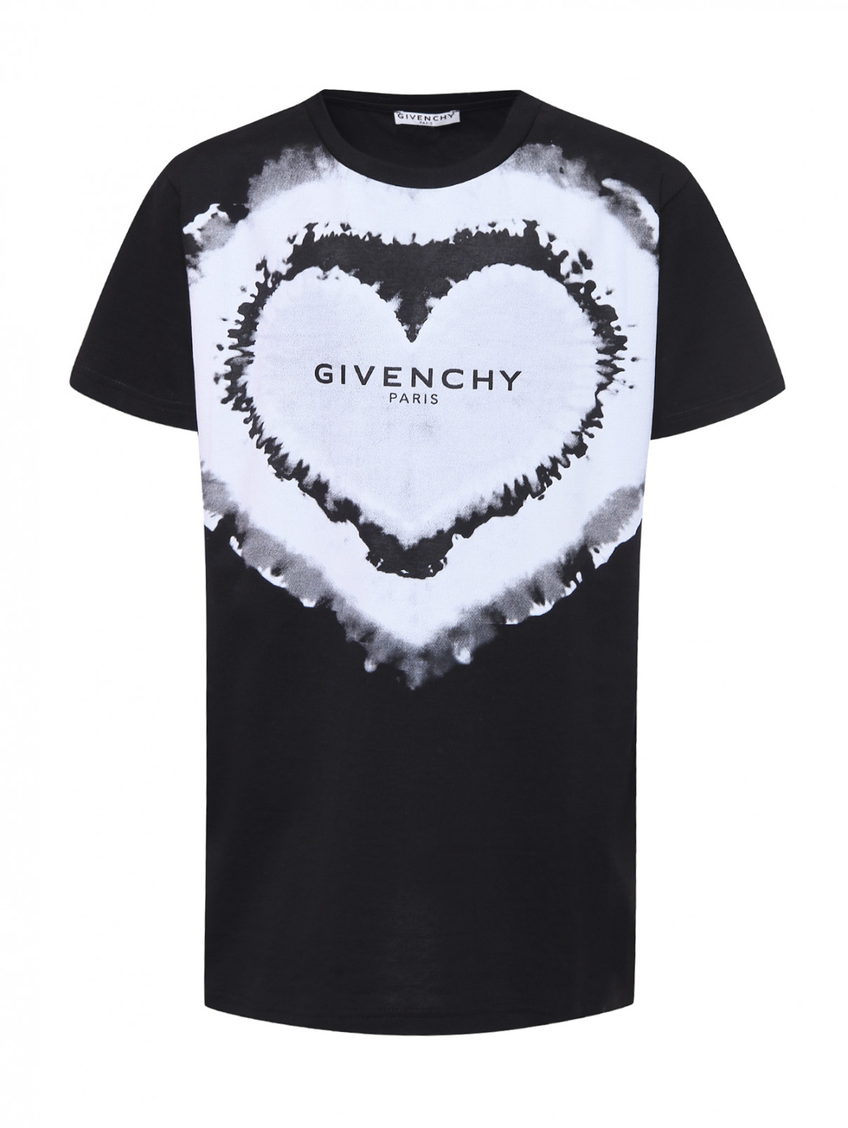 Футболка с монохромным принтом Givenchy  –  Общий вид  – Цвет:  Черный