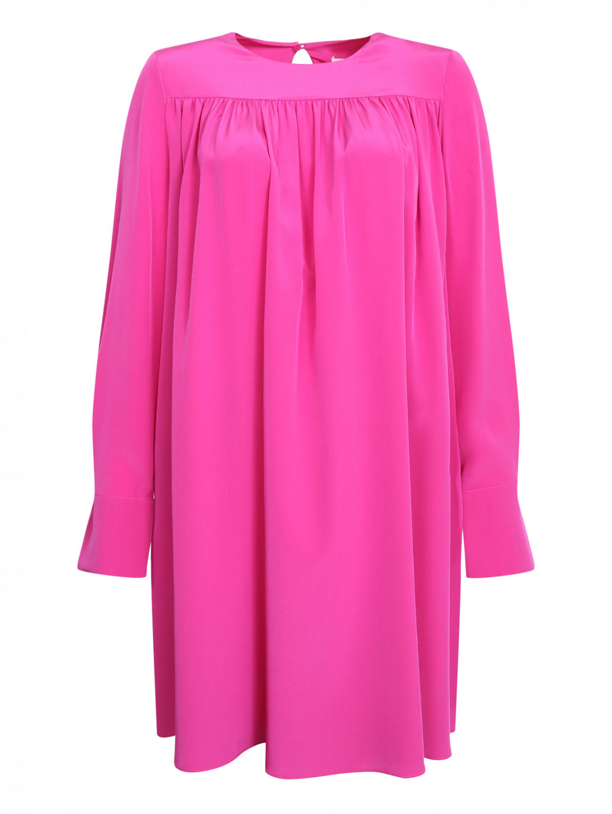 Платье из шелка свободного силуэта Diane von Furstenberg  –  Общий вид  – Цвет:  Фиолетовый