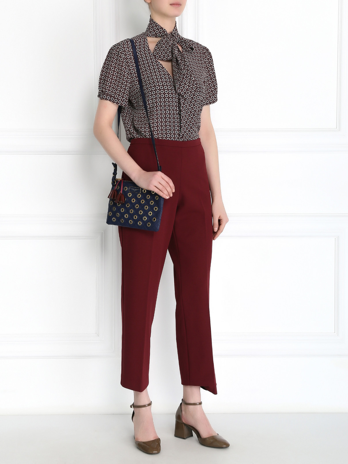 Укороченные брюки прямого кроя с боковыми карманами Antonio Marras  –  Модель Общий вид  – Цвет:  Красный