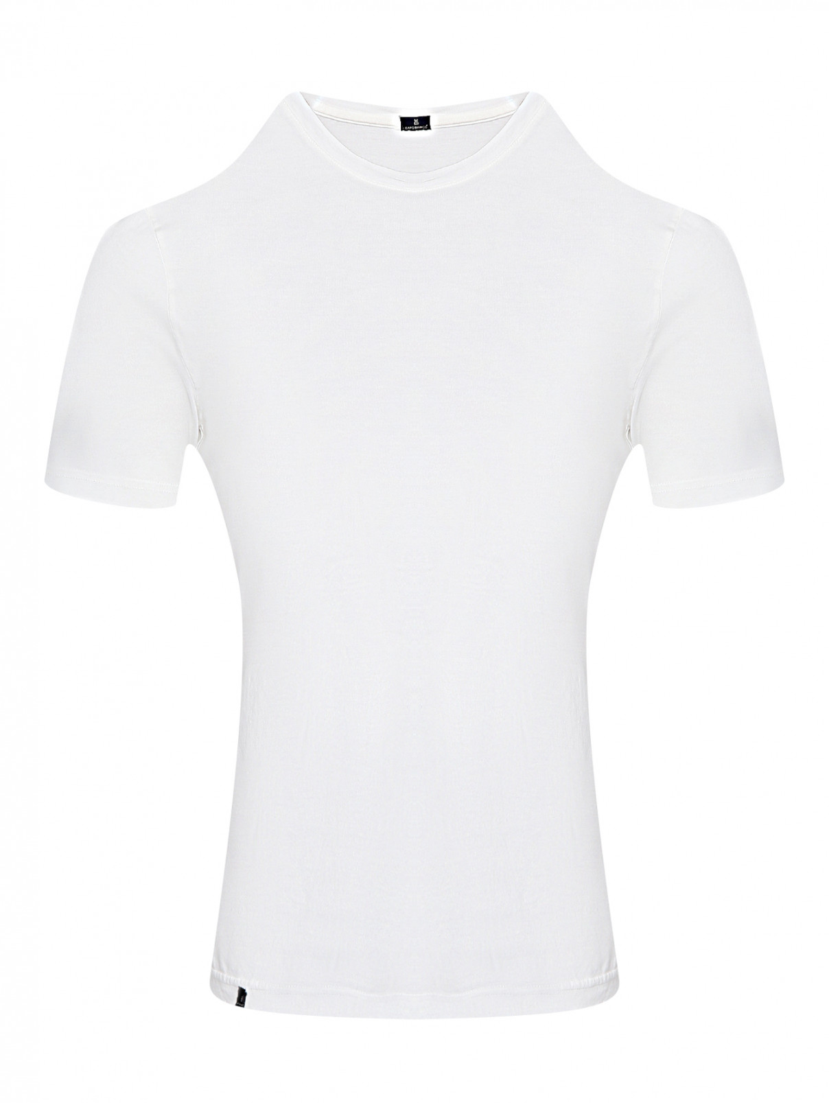 Базовая футболка из хлопка Capobianco  –  Общий вид  – Цвет:  Белый