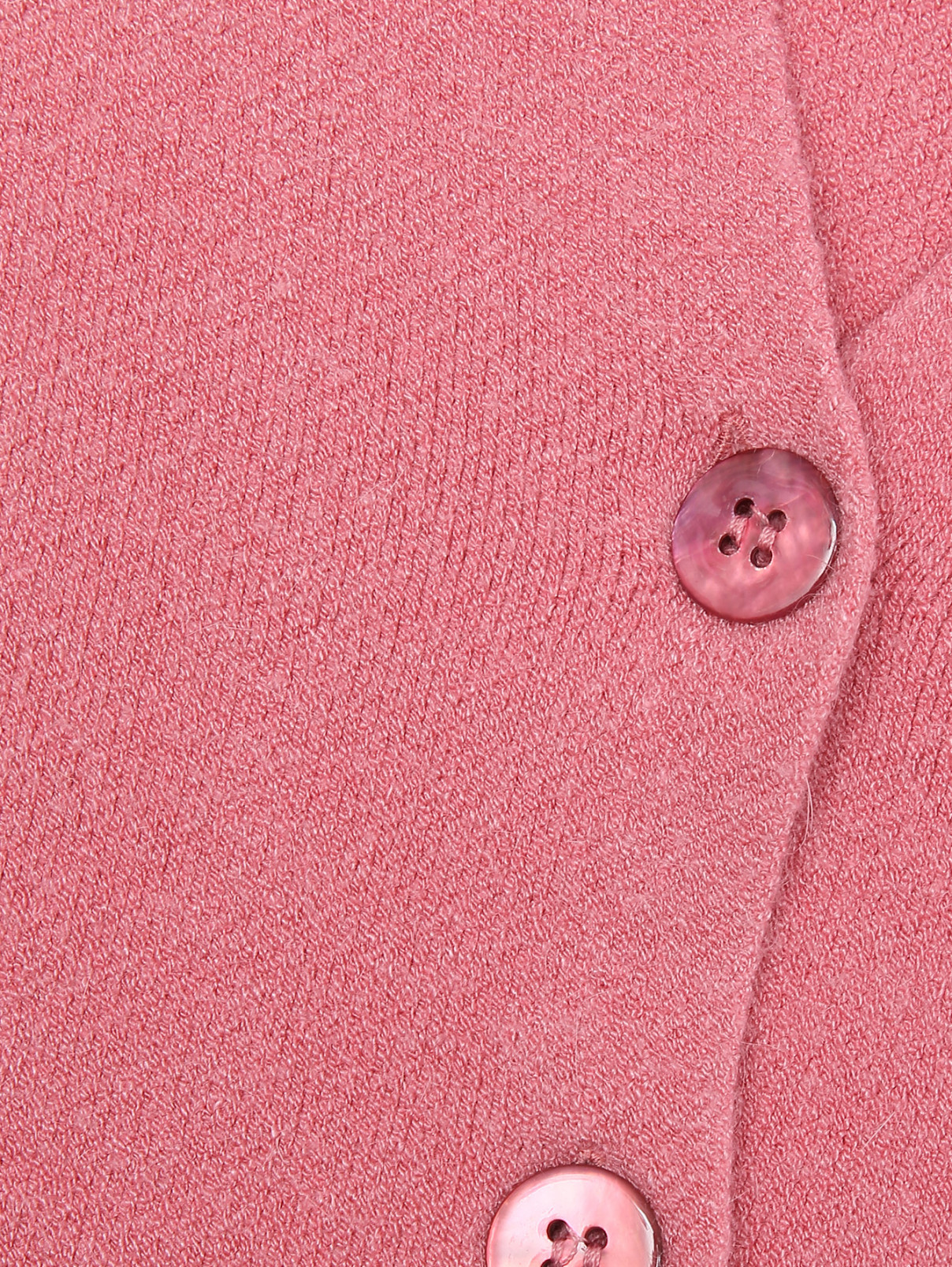 Кардиган свободного кроя с кружевной аппликацией Ermanno Firenze  –  Деталь1  – Цвет:  Розовый