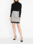 Фактурная юбка с люрексом и контрастной отделкой Karl Lagerfeld  –  МодельОбщийВид