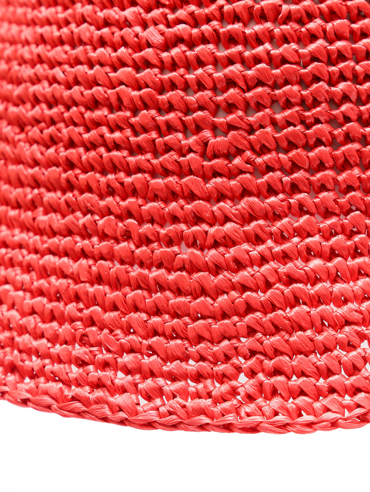 Панама плетеная из вискозы Weekend Max Mara  –  Деталь  – Цвет:  Красный