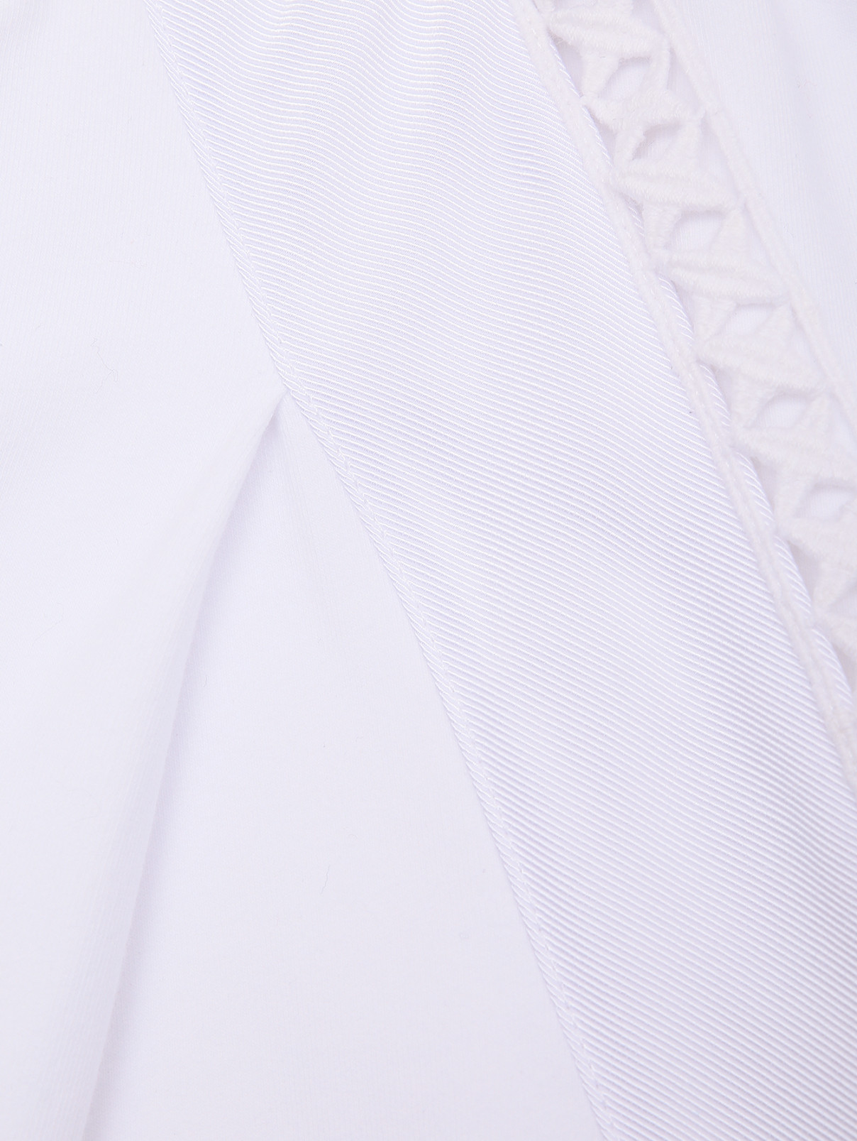 Трикотажные брюки из хлопка на резинке Alberta Ferretti  –  Деталь1  – Цвет:  Белый