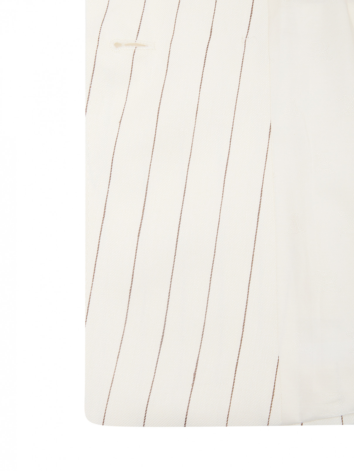 Двубортный жилет из льна с узором полоска Max Mara  –  Деталь  – Цвет:  Бежевый