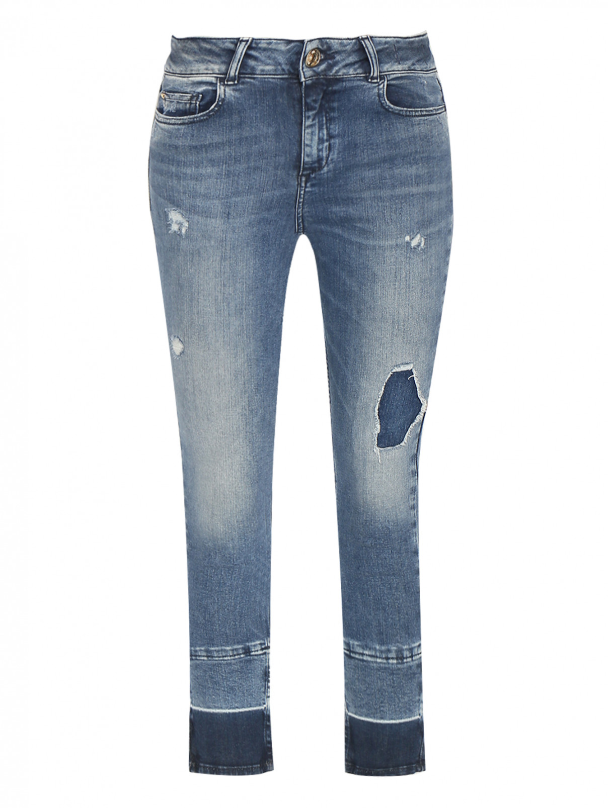 Укороченные джинсы из хлопка с фурнитурой My Twin  –  Общий вид  – Цвет:  Синий