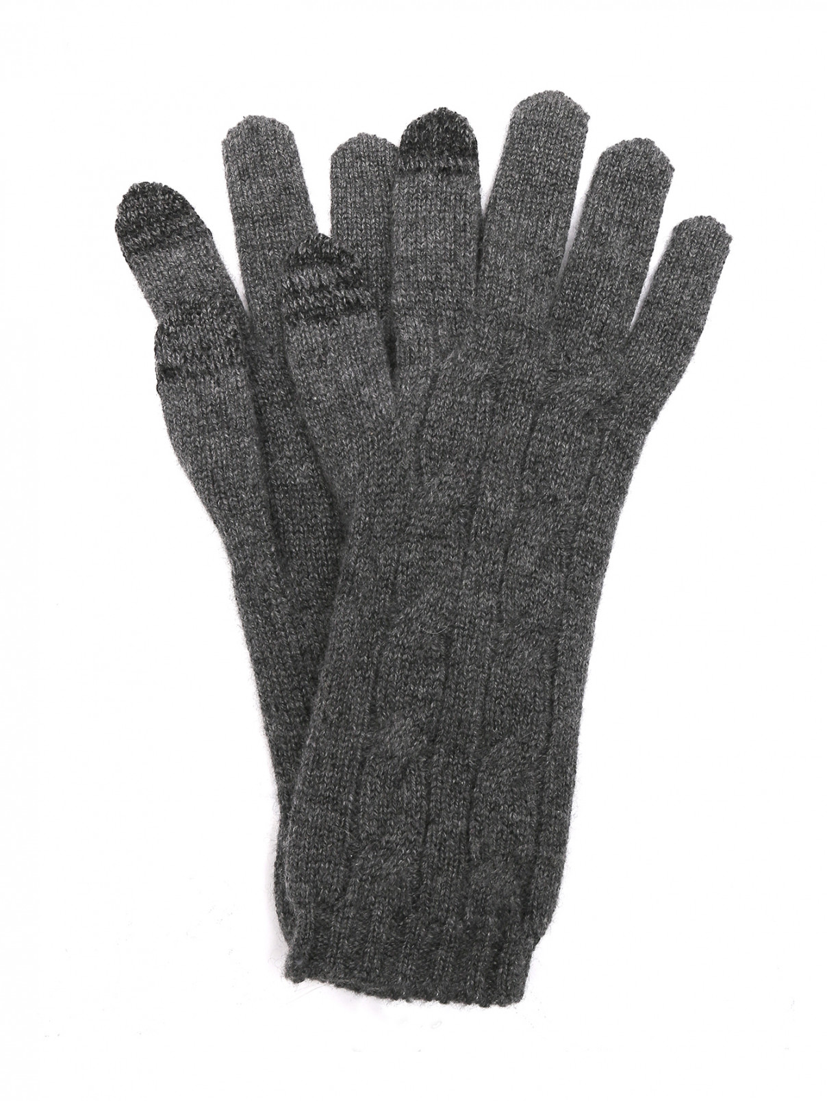 Перчатки из кашемира Polo Ralph Lauren  –  Общий вид  – Цвет:  Серый