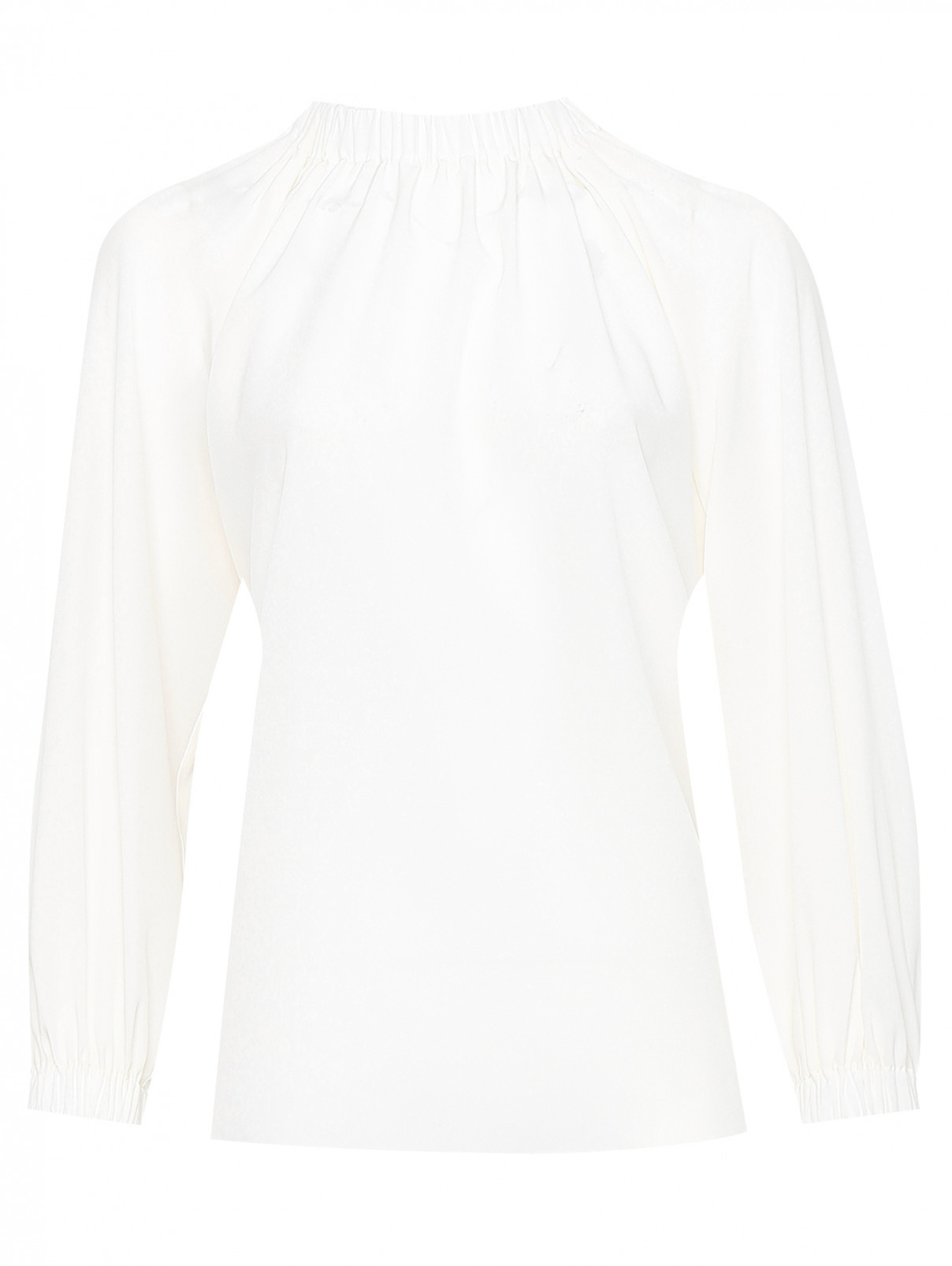 Блуза из шелка свободного кроя Aspesi  –  Общий вид  – Цвет:  Белый